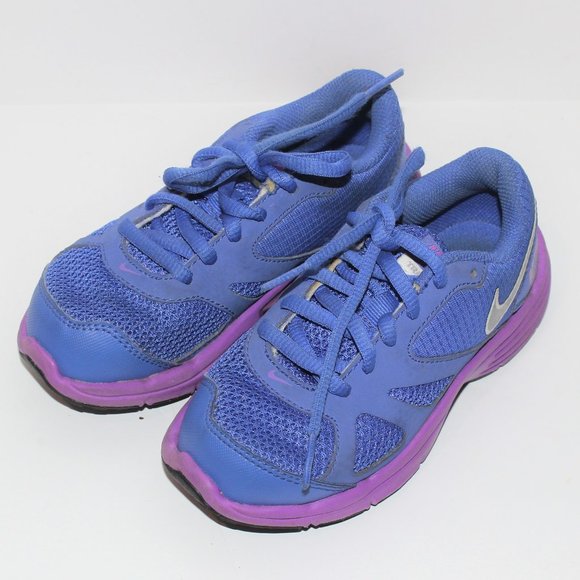 NIKE Girls Running Shoes Blue Purple  10.5C - Picture 11 of 11